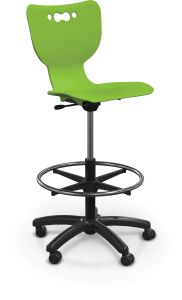 MooreCo Hierarchy Stool with 5-Star Base - Green