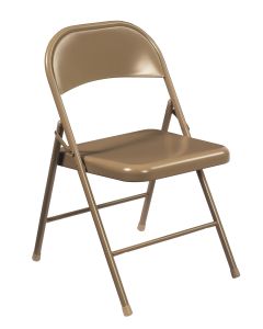 4 PACK Commercialine All-Steel Folding Chair-Beige