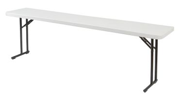 National Public Seating 18" W x 96" L Light Gray Plastic Folding Table (8 Ft)