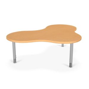 MooreCo Hierarchy Cloud 9 Table (Medium) – Youth Height Legs (Platinum), 12" – 18"H x 47.9"W x 33.9"D