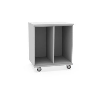 REplay® Mobile Open Base Cabinet Unit with 1 Vertical Divider, and Casters - 36"W x 23"D x 35.5"H