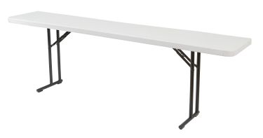 National Public Seating 18" W x 72" L Light Gray Plastic Folding Table (6 Ft)