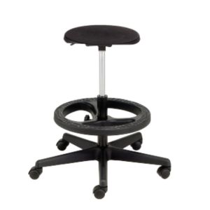 USACapitol  Teacher/Lab Poly Seat Stool with Foot Ring and Gas Lift, Adjustable 19.5” - 27”