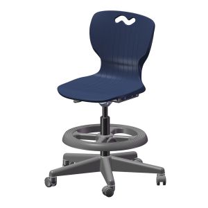USACapitol Ntersect Lab Chair, Adjustable 20" - 27" with Foot Ring and Gas Lift