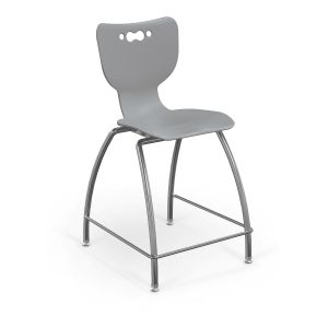 MooreCo Hierarchy 4-Leg Stool, 24" Height - Gray
