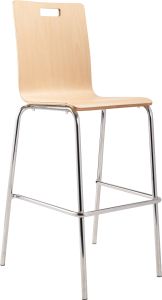 National Public Seating Bushwick Café Stool, Bar Height, Natural - Model BCS22