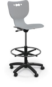 MooreCo Hierarchy Stool with 5-Star Base - Gray