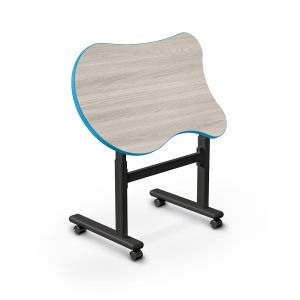 MooreCo Height Adjustable Flipper Desk, Fender by MooreCo, 28.5" – 45"H x 40"W x 25"D