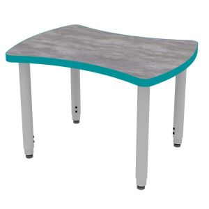 ELO® Weston 24"D x 32"L Student Desk with 3mm Edge HPL Top and 2" Universal Junior Adjustable Straight Round Legs