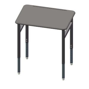 USACapitol Unite Adjustable Desk, 20" D x 27" W, with Hard Plastic Top