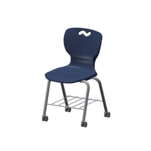 USACapitol Ntersect 18” Chair with Flat Book Rack  and Casters