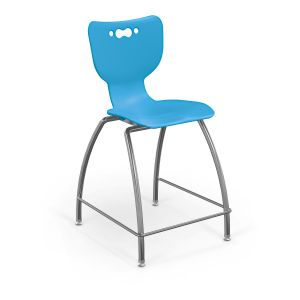 MooreCo Hierarchy 4-Leg Stool, 24" Height - Blue