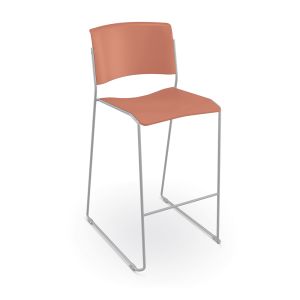 MooreCo Akt Stacking Stool - Cayenne, 42.6" H x 20.4" W x 24" D