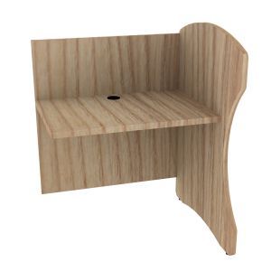 Study Carrel Adder with Edge Banding Panels & Square Front Edge, 2 Grommets, 34" Metal Wire Management, 28"H Worksurface