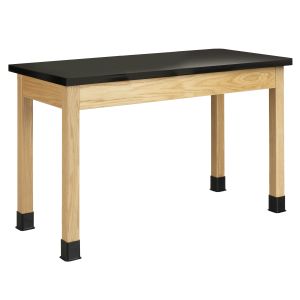 Diversified Spaces PerpetuLab Science Lab Table with Plain Apron, Wood Legs, and Phenolic Top - 30" x 54"