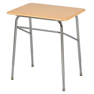 USACapitol Aptitude Adjustable Desk, 20" D x 27" W, with XL Hard Plastic Top