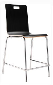 National Public Seating Bushwick Café Stool, Counter Height, Black- Model BCM23