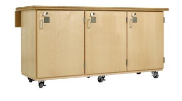 Diversified Spaces Robotics Robot Cabinet, Maple, 72"W x 28" D x 37" H