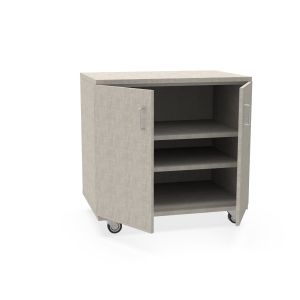 REplay® Mobile Base Cabinet Unit with Double Doors, 2 Adjustable Shelves, and Casters - 24"W x 23"D x 35.5"H