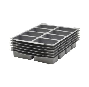 6 Pack Gratnells Molded 8 Section Insert for F1 Trays