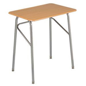 USACapitol Aptitude Student Desk with XL Hard Plastic Top, Fixed Height, 29.5” - 20" D x 27" W