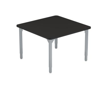 NPS® Heavy-Duty Height Adjustable Activity Table, 24" Square, Chem-Res Top, Grey Legs