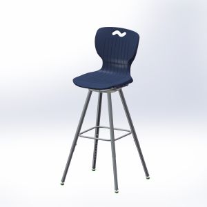 USACapitol Ntersect 24” Swivel Stool, 25”- 33” Adjustable