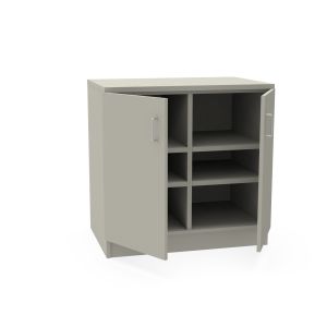 REplay® Modular Base Cabinet Unit with Double Doors, 1 Vertical Divider, 4 Adjustable Shelves, and Adjustable Levelers - 36"W x 23"D x 35.5"H