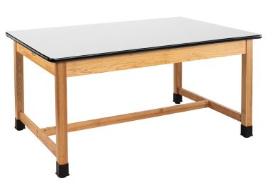 NPS® Wood Science Lab Table, 42"x72"x36", Whiteboard Top