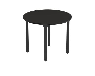 NPS® Heavy-Duty Fixed Height Activity Table, 36" Round, Chem-Res Top, Black Legs