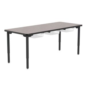NPS® Heavy-Duty Designer Table, 42" x 84", Particleboard Core/T-Mold, 3 Tote Kits