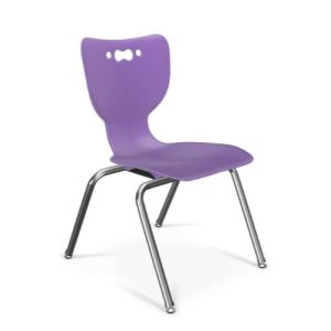 MooreCo Hierarchy 4 Leg Chair, 16" Chrome Base, 31.8"H x 18.5"W x 20.3"D