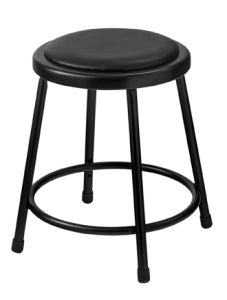 5 PACK NPS 6400 Series 18" Black Vinyl Padded Stool