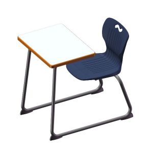 USACapitol Ntersect 18” H Laminate Dual-Entry Sled Combination Desk with Spray Edge - 18" D x 24" W