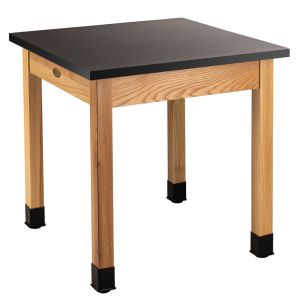 NPS® Wood Science Lab Table, 30"x30"x36", Chemical Resistant Top