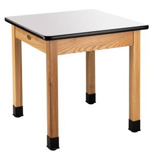 NPS® Wood Science Lab Table, 30"x30"x30", Whiteboard Top