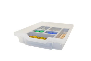 8 Pack Gratnells Storage Tray - F1 Shallow - Translucent