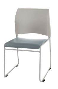 NPS 8700 Series Cafetorium Vinyl Stack Chair-Gray