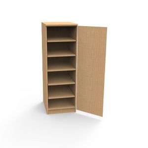 REplay® Modular Tall Cabinet Unit with Right Hinged Single Door, 1 Center Fixed Shelf, 4 Adjustable Shelves, and Adjustable Levelers  - 18"W x 23"D x 84"H