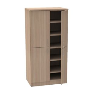 REplay® Modular Tall Cabinet Unit with Split Double Doors, 1 Center Fixed Shelf, 4 Adjustable Shelves, and Adjustable Levelers - 24"W x 23"D x 72"H