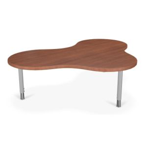 MooreCo Hierarchy Cloud 9 Table (Large) – Youth Height Legs (Platinum), 12" – 18"H x 55.5"W x 39.3"D