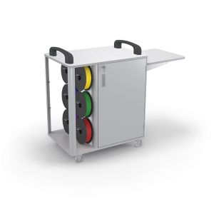 MooreCo Makerspace 3D Printer Cart, 38" H x 48" W x 21" D