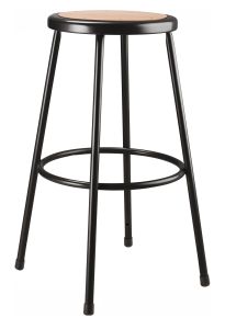 National Public Seating 30" Heavy Duty Steel Stool, Black - Model 6230-10