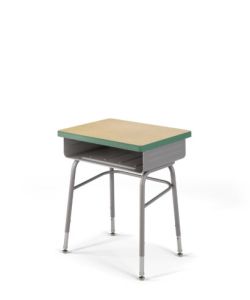 USACapitol Aptitude Open Front Desk with Laminate Top and Spray Edge, 23.5" - 29.5" H - 18" D x 24" W