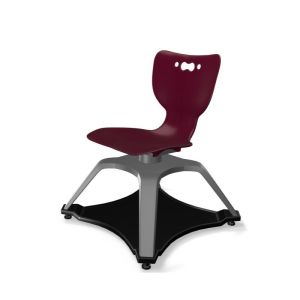 MooreCo Hierarchy Enroll Chair, Armless Shell with Glides, 30.4"H x 25.6"W x 25.6"D