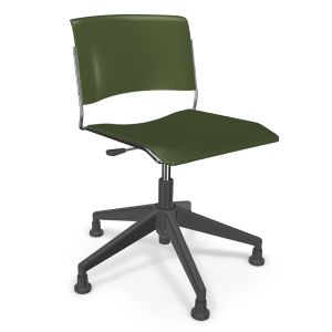 MooreCo Akt 5-Star Chair with Glides - Moss, 29"- 34" H x 27.5" W x 27.5" D