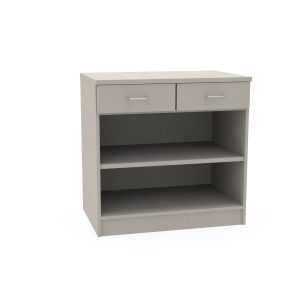 REplay® Modular Base Cabinet Unit with Top-Split Drawers Over Open, Adjustable Shelf, and Adjustable Levelers - 24"W x 23"D x 35.5"H