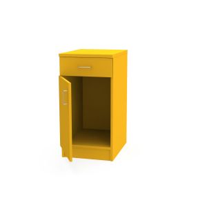 REplay® Modular Base Cabinet Unit with Single Drawer Over Left Hinged Single Door, Empty Interior, and Adjustable Levelers - 24"W x 23"D x 35.5"H