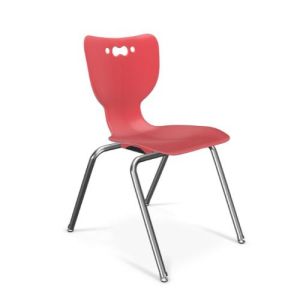 MooreCo Hierarchy 4 Leg Chair, 18" Chrome Base, 33.5"H x 18.8"W x 22"D