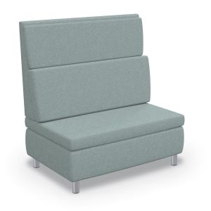MooreCo Morris High Back Loveseat – Armless + Back Shelf (29"H), 37.4"H x 47.1"W x 41.8"D